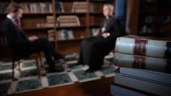 Erzbischof Georg Gänswein und Andreas Thonhauser im EWTN-Interview. / Daniel Ibáñez / CNA Deutsch 