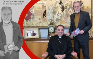 Christian Peschken (EWTN) im Gespräch mit Erzbischof Ettore Balestrero, dem Ständigen Vertreter des Heiligen Stuhls bei der UN in Genf / 