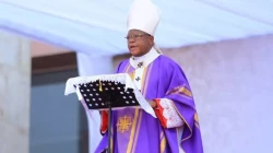 Kardinal Fridolin Ambongo beim Requiem für Kardinal Monsengwo, am 20. Juli 2021. / Erzdiözese Kinshasa / CNA Deutsch
